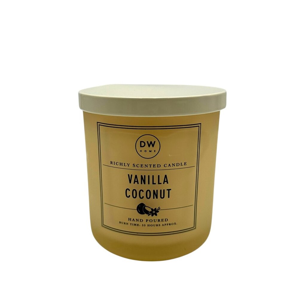 DW Home Vanilla Coconut Richly Scented Hand Poured Candle, 9 Oz